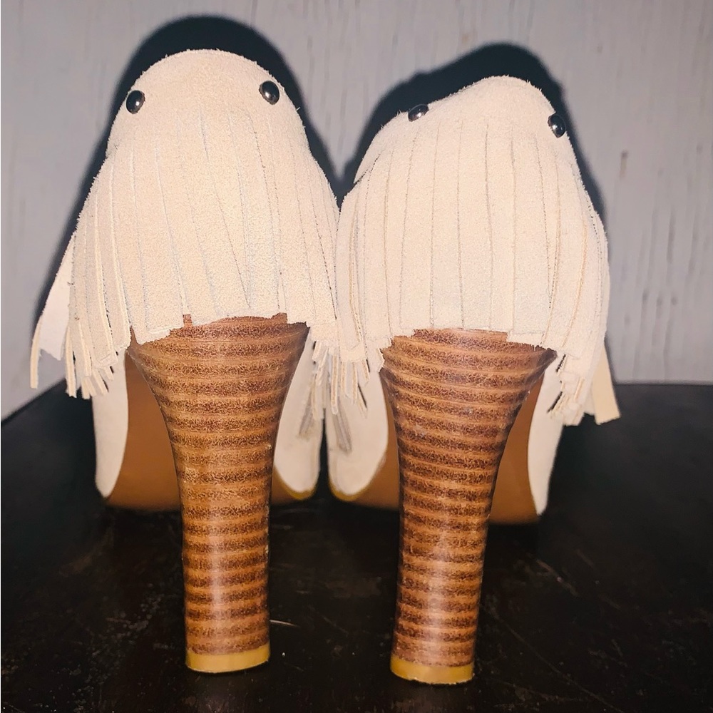 Mia Suede Booties with Fringe High Heels size 7.5! - Picture 6 of 6